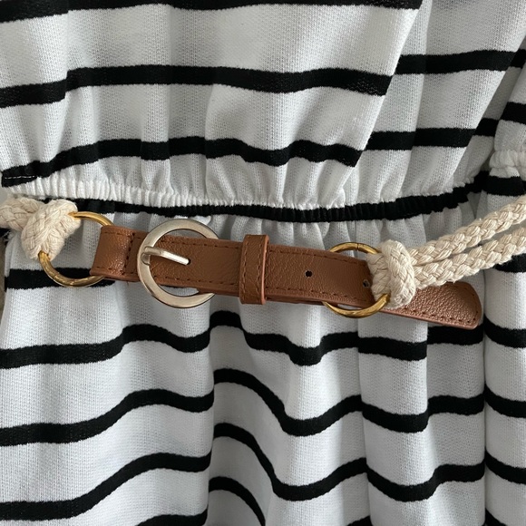 NWOT Bobbles & Lace Striped Romper - Picture 2 of 8